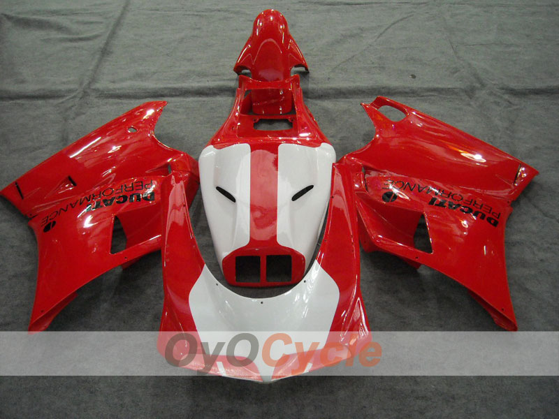 Injection Fairing kit for 02-04 Ducati 998 - Red, White - Factory Style #OYO87902274
