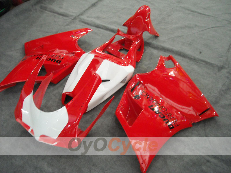 Injection Fairing kit for 02-04 Ducati 998 - Red, White - Factory Style #OYO87902274 Main image