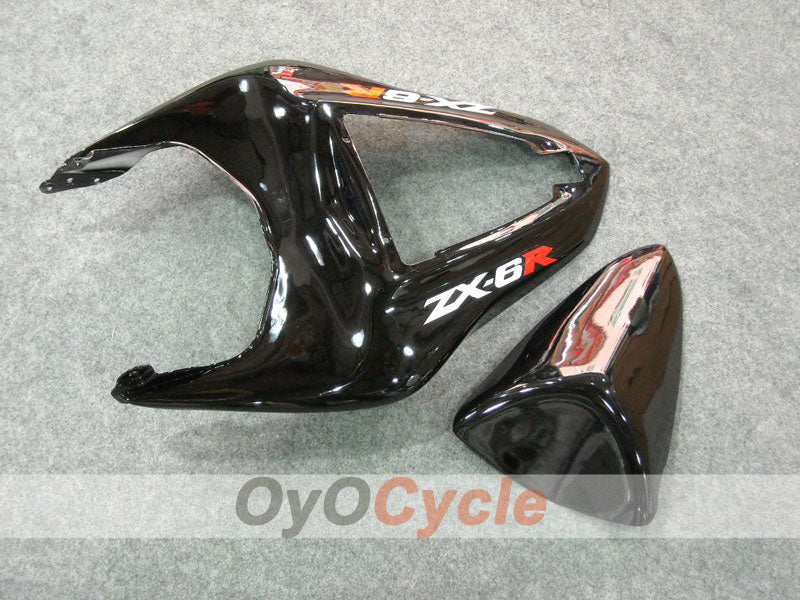 Injection Fairing kit for 07-08 NINJA ZX-6R - Red, Black - Flame #OYO87901934