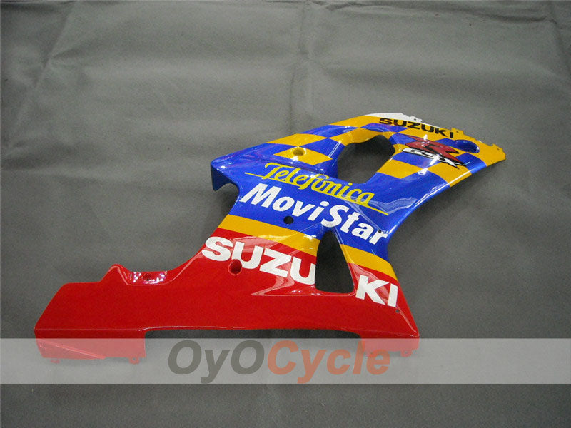 Injection Fairing kit for 00-02 GSX R1000 - Red, Blue - Movistar #OYO87901739