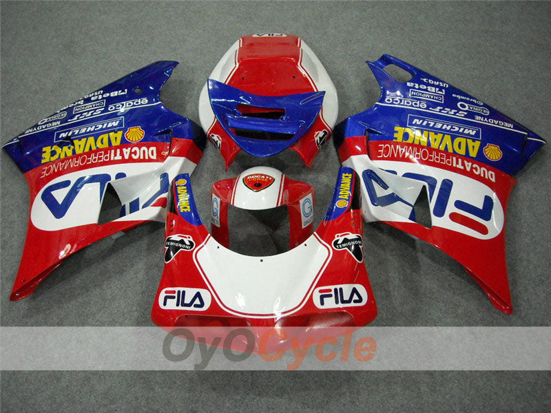 Injection Fairing kit for 02-04 Ducati 998 - Red, Blue - FILA #OYO87902286