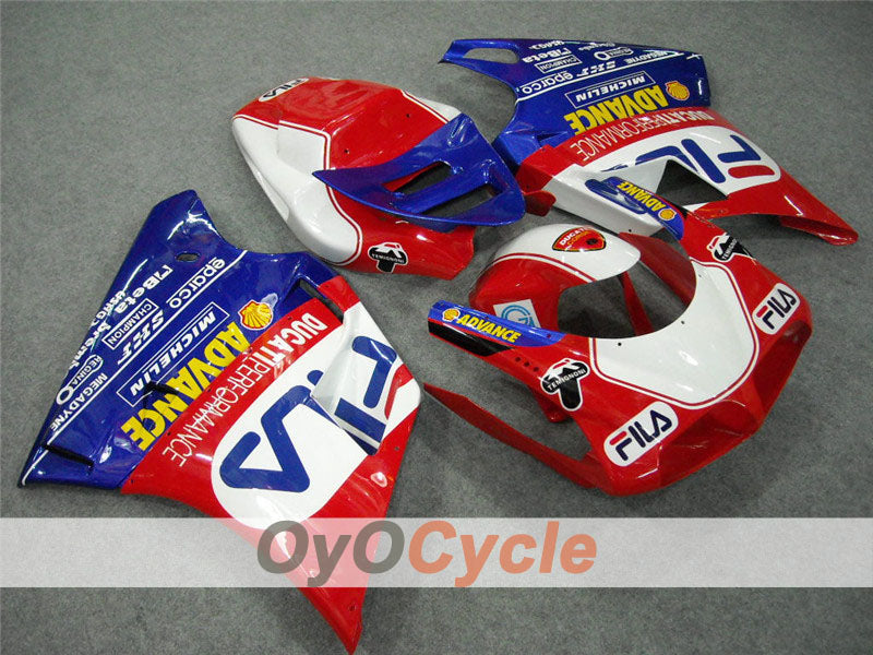 Injection Fairing kit for 02-04 Ducati 998 - Red, Blue - FILA #OYO87902286 Secondary image
