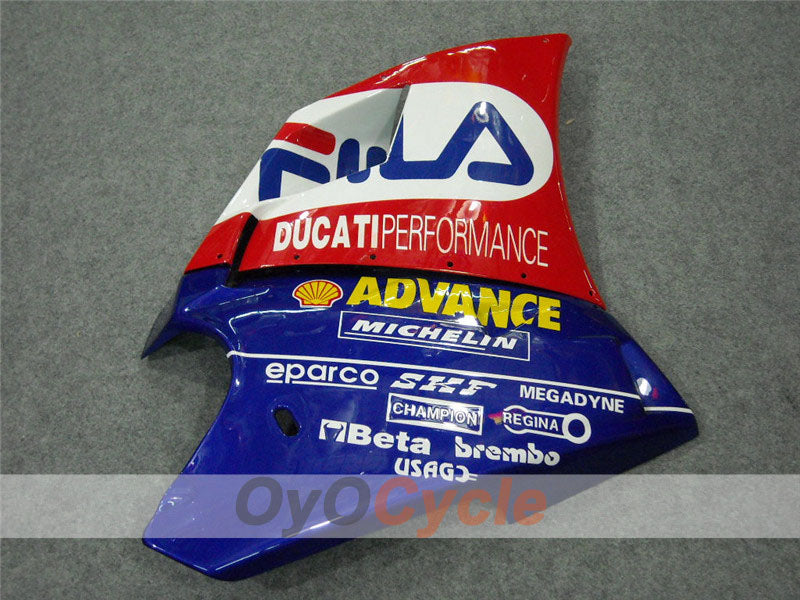 Injection Fairing kit for 02-04 Ducati 998 - Red, Blue - FILA #OYO87902286