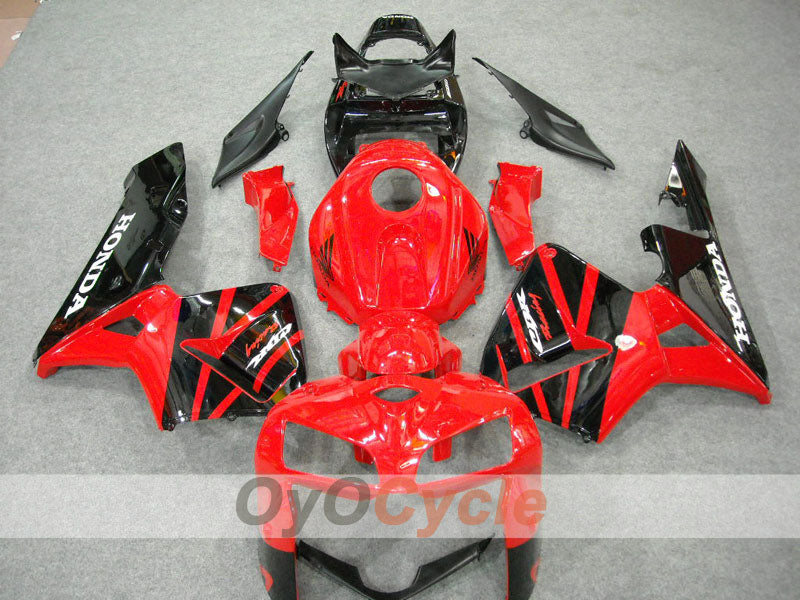Injection Fairing kit for 05-06 CBR600RR - Red, Black - Factory Style #OYO87900283 Main image