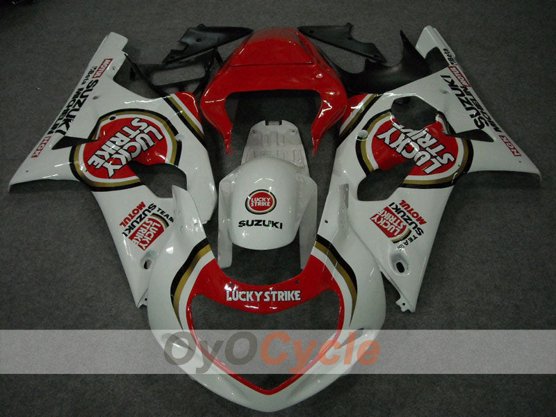 Injection Fairing kit for 00-03 GSX R750 - Red, White - Lucky Strike #OYO87901058