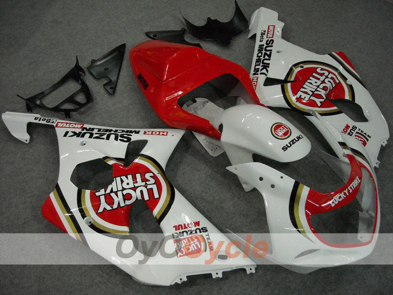 Injection Fairing kit for 00-03 GSX R750 - Red, White - Lucky Strike #OYO87901058 Secondary image
