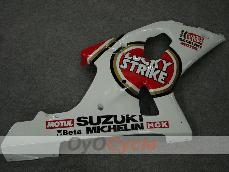 Injection Fairing kit for 01-03 GSX R600 - Red, White - Lucky Strike #OYO87901053