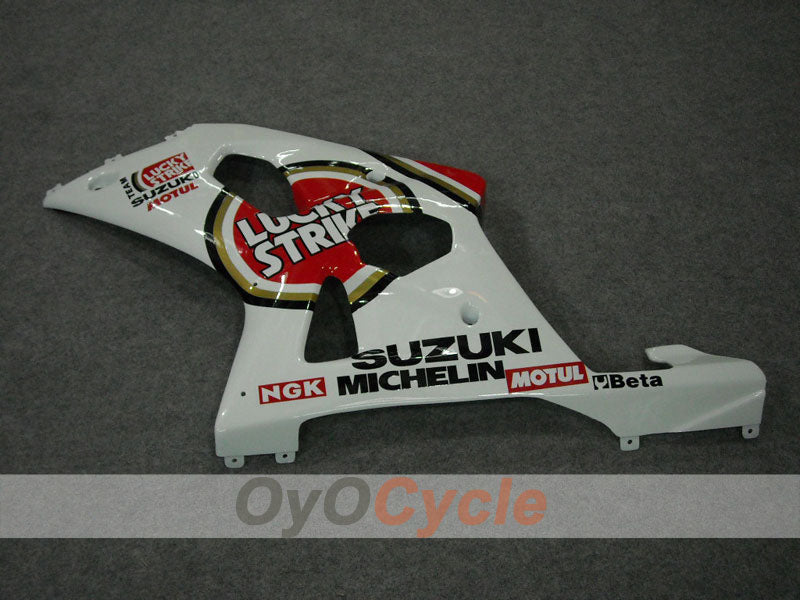 Injection Fairing kit for 01-03 GSX R600 - Red, White - Lucky Strike #OYO87901053