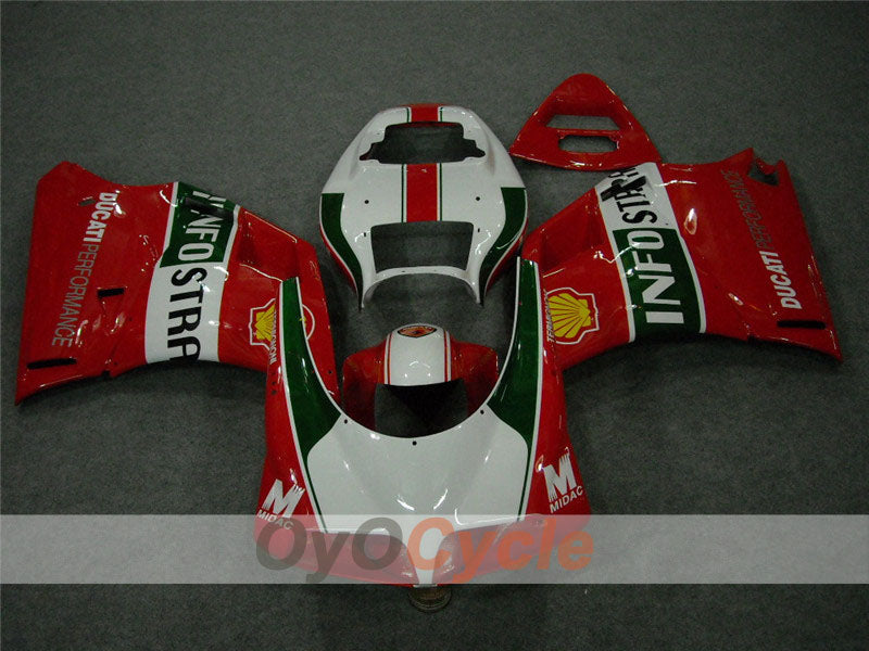 Injection Fairing kit for 02-04 Ducati 998 - Red, White - INFO STRADA #OYO87902295 Secondary image