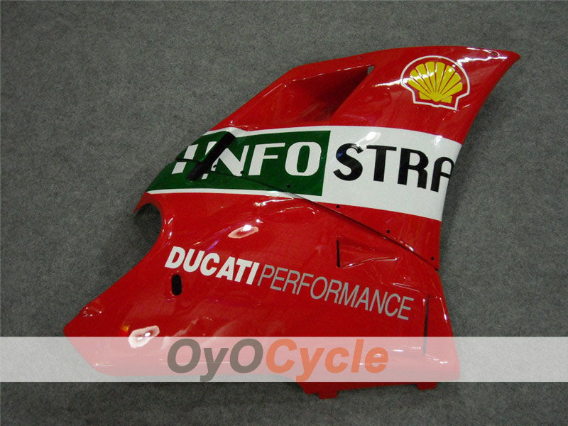 Injection Fairing kit for 02-04 Ducati 998 - Red, White - INFO STRADA #OYO87902295