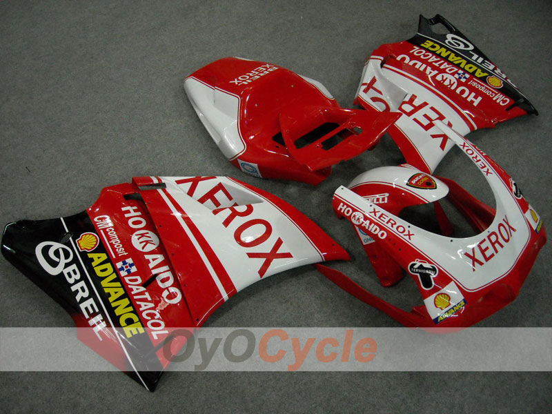 Injection Fairing kit for 94-02 Ducati 748 - Red, White - Xerox #OYO87902085 Main image