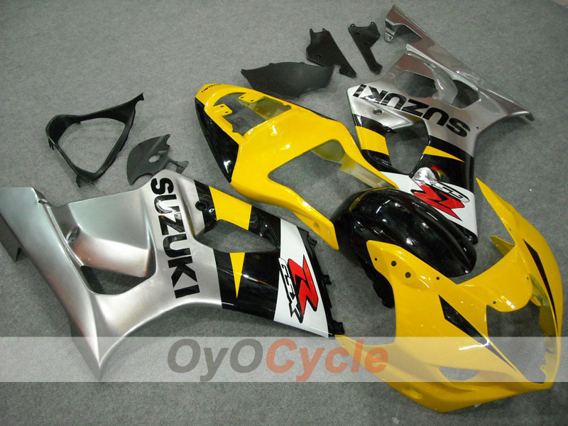 Injection Fairing kit for 04-05 GSXR600 - Yellow, Silver - Factory Style #OYO87901209