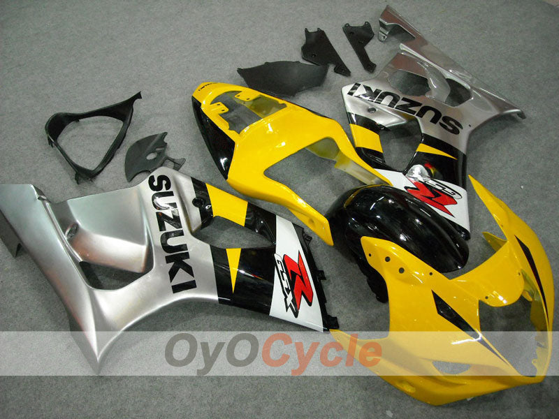 Injection Fairing kit for 04-05 GSX R750 - Yellow, Silver - Factory Style #OYO87901171 Main image