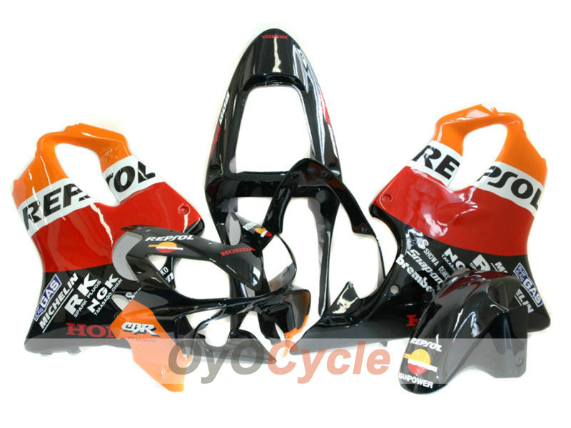 Injection Fairing kit for 01-03 CBR600F4i - Orange, Black - MICHELIN, Repsol #OYO87900188 Main image
