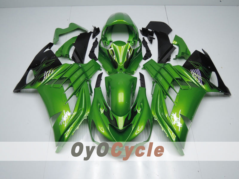 Injection Fairing kit for 12-25 NINJA ZX-14R - Green - Flame #OYO87914625