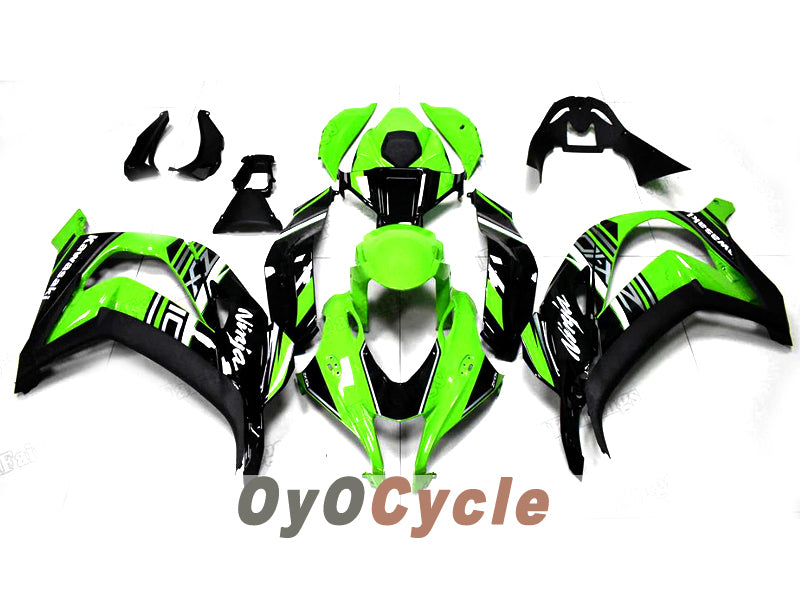 Injection Fairing kit for 16-20 NINJA ZX-10R - Green, Black - Factory Style #OYO87914610 Main image