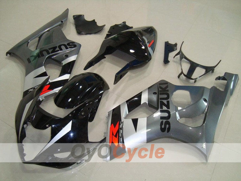Injection Fairing kit for 03-04 GSX R1000 - Black, Silver - Factory Style #OYO87901902 Main image