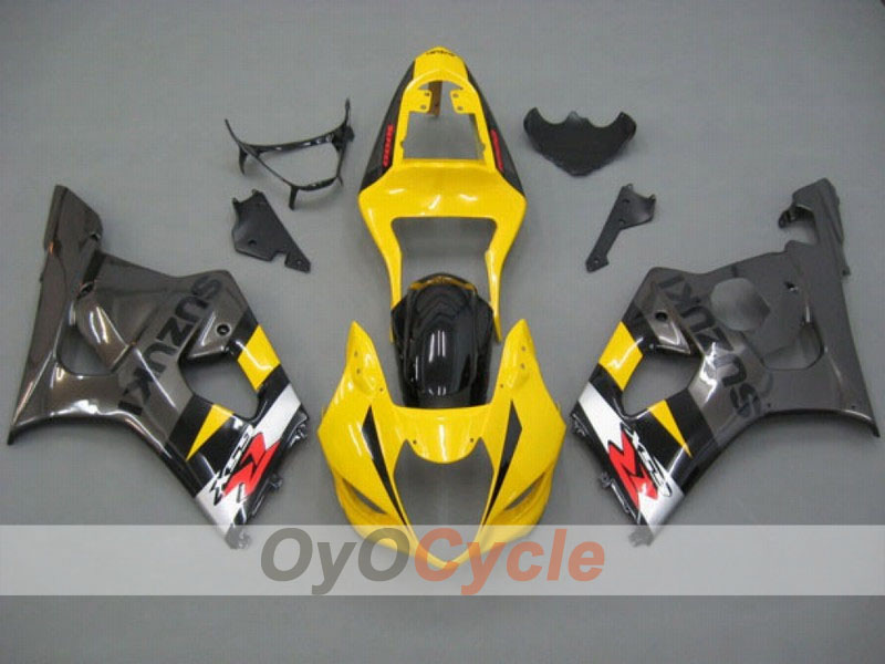 Injection Fairing kit for 03-04 GSX R1000 - Yellow, Black - Factory Style #OYO87901903 Main image