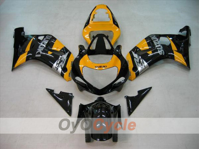 Injection Fairing kit for 00-03 GSX R750 - Yellow, Black - Factory Style #OYO87901096 Main image
