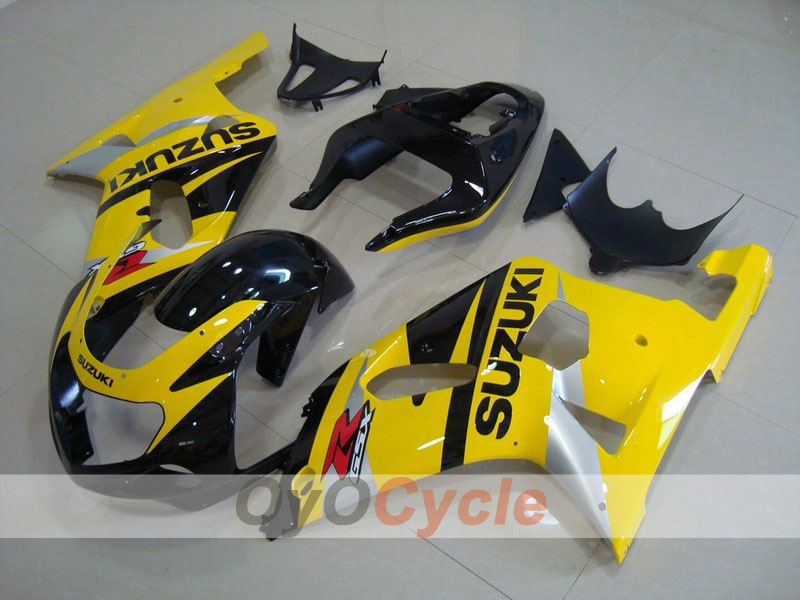 Injection Fairing kit for 01-03 GSX R600 - Yellow, Black - Factory Style #OYO87901098