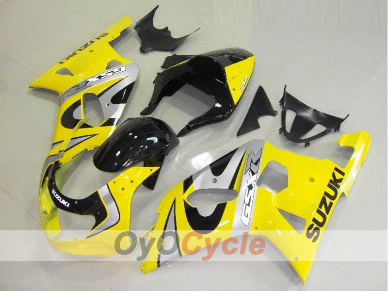 Injection Fairing kit for 00-03 GSX R750 - Yellow, Black - Factory Style #OYO87901100