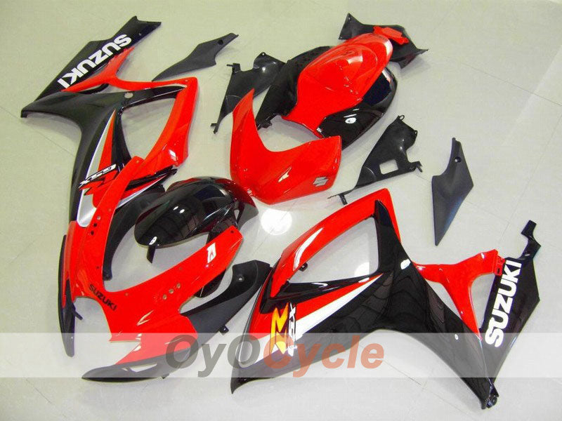 Injection Fairing kit for 06-07 GSX R600 - Red, Black - Factory Style #OYO87901553