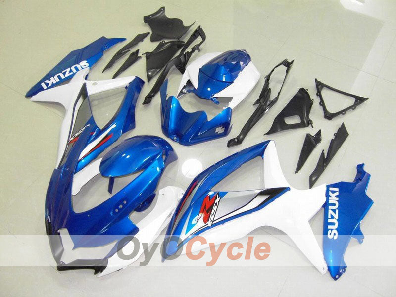 Injection Fairing kit for 08-10 GSX R750 - Blue, White - Factory Style #OYO87901402 Main image