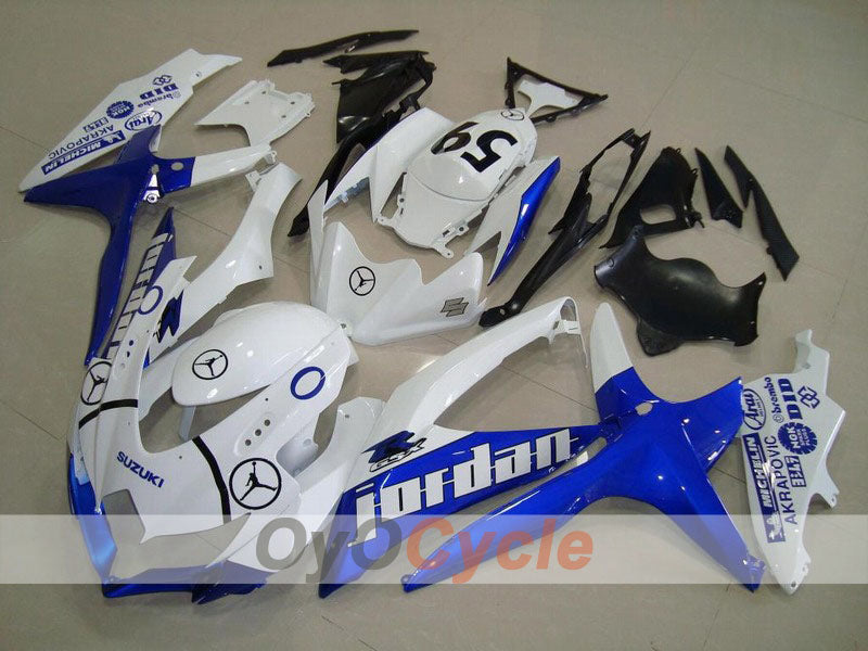 Injection Fairing kit for 08-10 GSX R750 - Blue, White - Jordan #OYO87901447