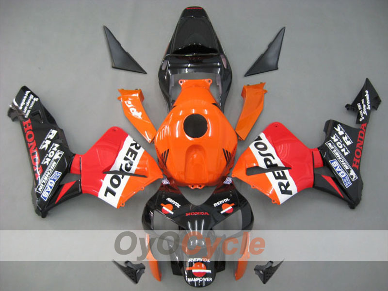 Injection Fairing kit for 03-04 CBR600RR - Orange, Black - Repsol #OYO87902580 Main image