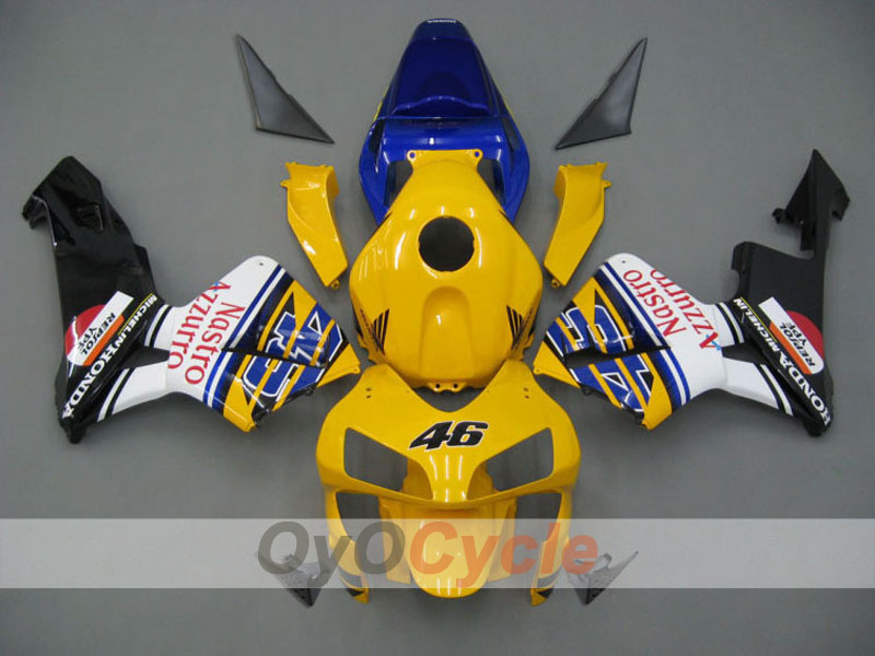 Injection Fairing kit for 03-04 CBR600RR - Yellow, Black - Nastro Azzurro #OYO87902542 Main image