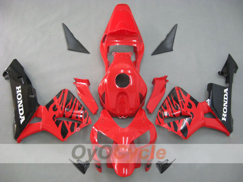 Injection Fairing kit for 03-04 CBR600RR - Red, Black - Flame #OYO87902514