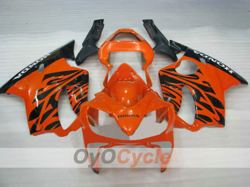 Injection Fairing kit for 01-03 CBR600F4i - Orange, Black - Flame #OYO87900153