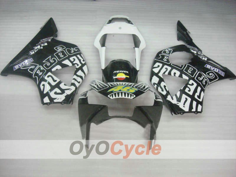 Injection Fairing kit for 02-03 CBR900RR 954 - White, Black - Rossi #OYO87902755 Main image