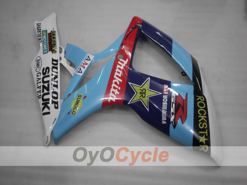 Injection Fairing kit for 06-07 GSX R600 - Blue, Black - DUNLOP #OYO87901466