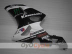 Injection Fairing kit for 03-04 NINJA ZX-6R - White, Black - Monster #OYO87901810