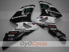 Injection Fairing kit for 03-04 NINJA ZX-6R - White, Black - Monster #OYO87901810