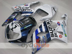 Injection Fairing kit for 00-03 GSX R750 - White, Black - MOTOREX #OYO87905136