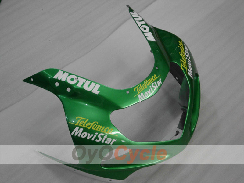Injection Fairing kit for 01-03 GSX R600 - Green - Movistar #OYO87905088