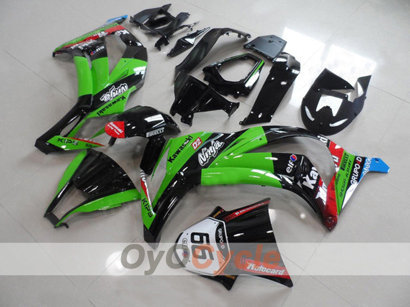 Injection Fairing kit for 11-15 NINJA ZX-10R - Green, Black - Factory Style #OYO87903128