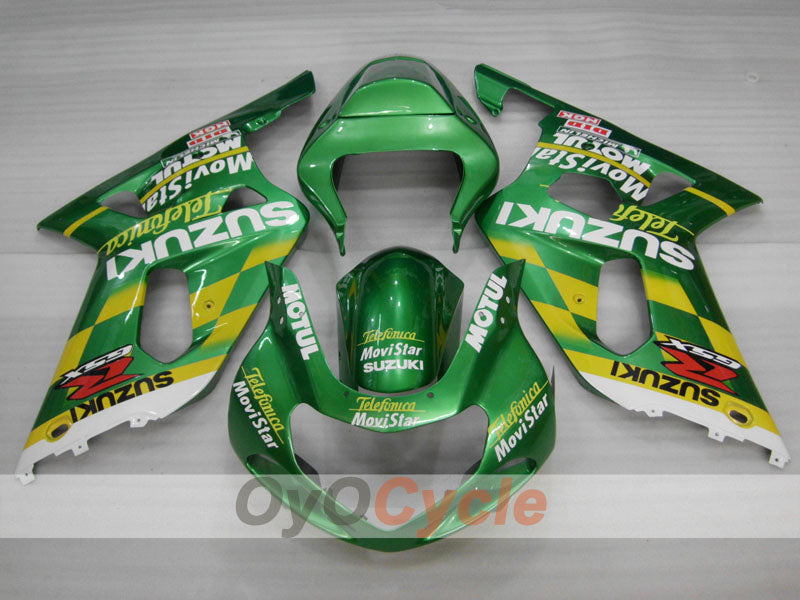 Injection Fairing kit for 00-02 GSX R1000 - Green - MOTUL #OYO87905189 Main image