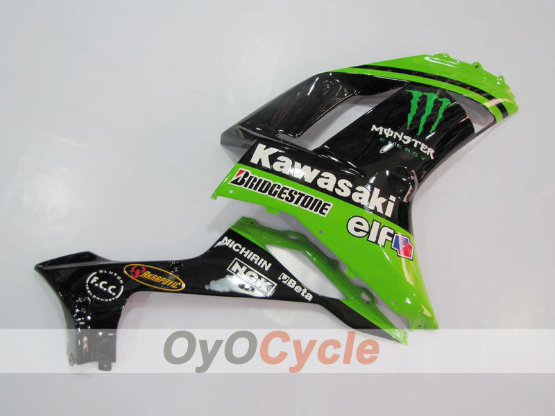 Injection Fairing kit for 07-08 NINJA ZX-6R - Green, Black - Monster #OYO87901950
