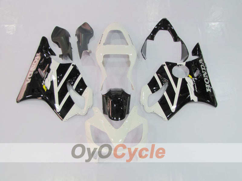Injection Fairing kit for 01-03 CBR600F4i - White, Black - Factory Style #OYO87900149 Main image