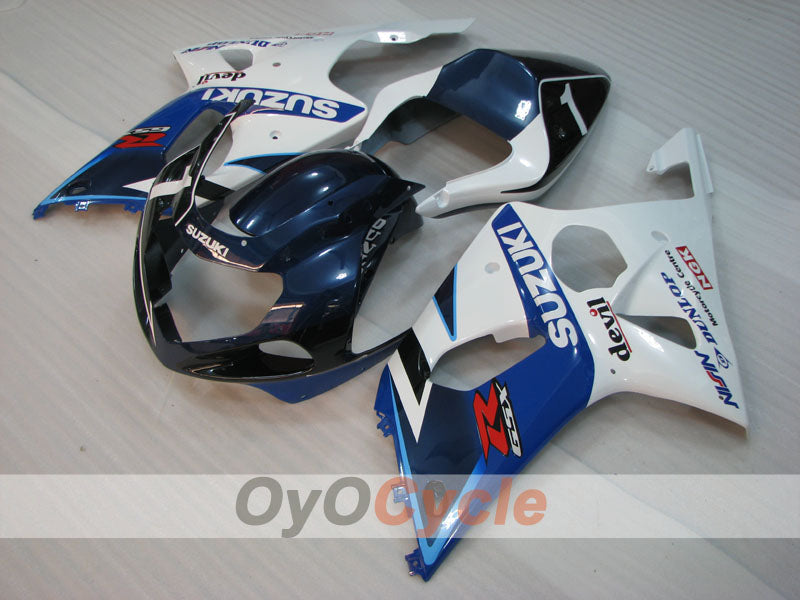 Injection Fairing kit for 01-03 GSX R600 - Blue, White - Factory Style #OYO87905091