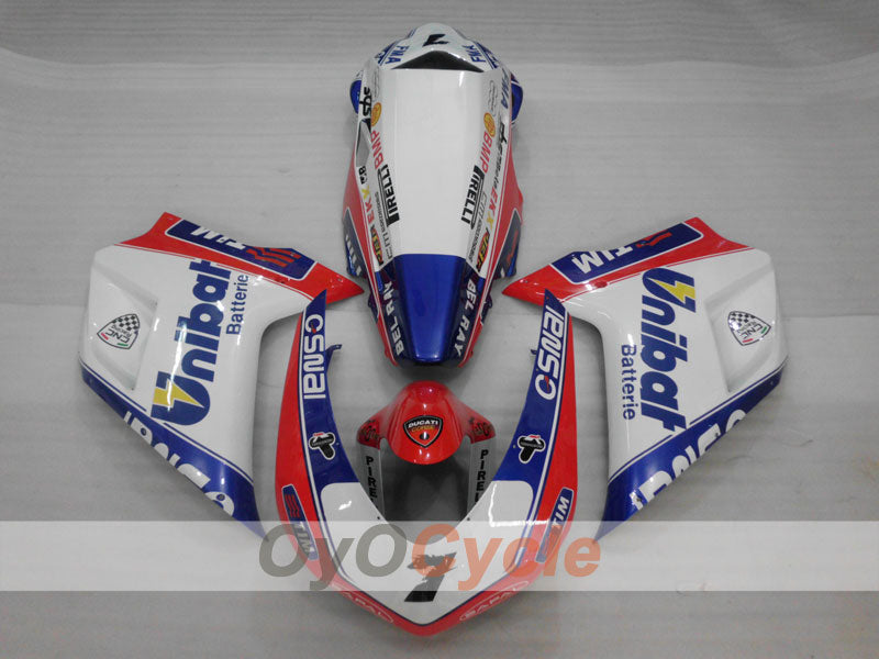Injection Fairing kit for 09-11 Ducati 1198 - Blue, White - Factory Style #OYO87902340 Secondary image