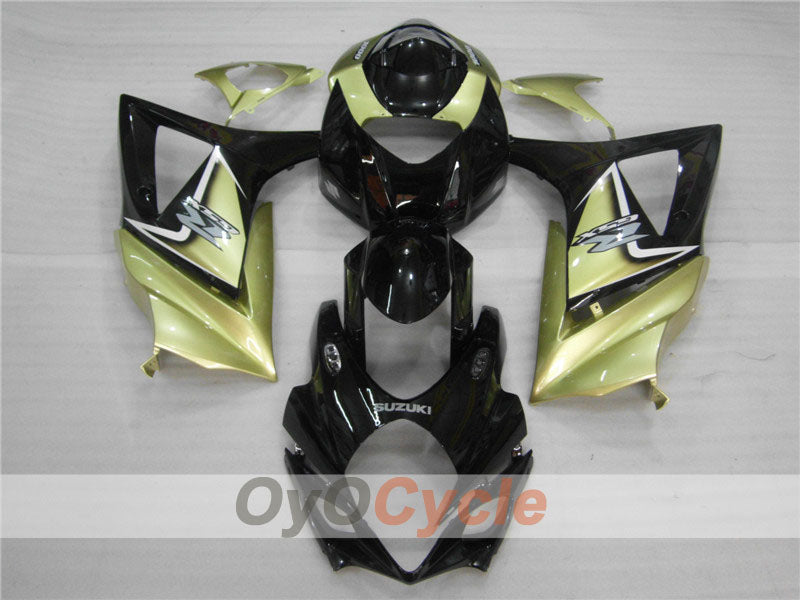 Injection Fairing kit for 07-08 GSX R1000 - Black, Gold - Factory Style #OYO87902110