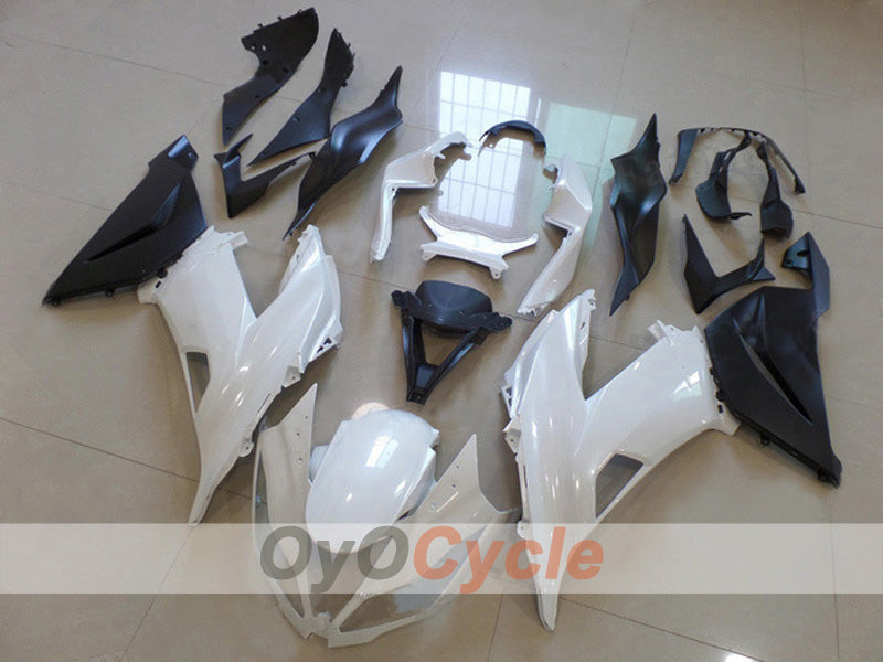 Injection Fairing kit for 13-18 NINJA ZX-6R - White, Black - Factory Style #OYO87903160 Main image