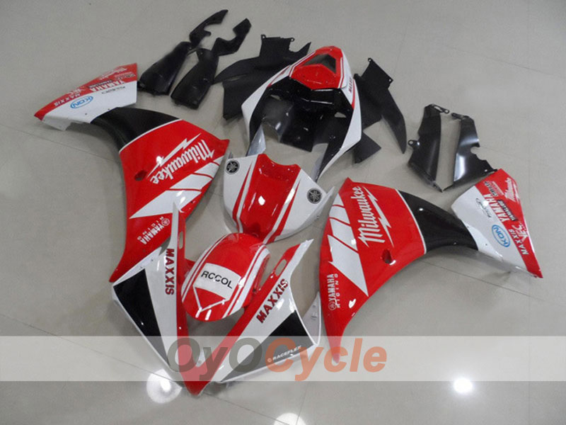 Injection Fairing kit for 12-14 YZF-R1 - Red, White - MAXXIS #OYO87903175 Main image