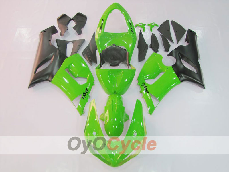 Injection Fairing kit for 05-06 NINJA ZX-6R - Green, Black - Factory Style #OYO87901847 Main image
