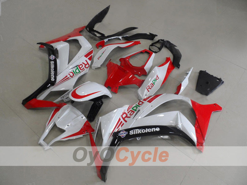 Injection Fairing kit for 11-15 NINJA ZX-10R - Red, White - Factory Style #OYO87903132