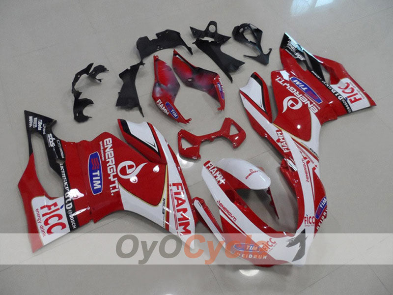 Injection Fairing kit for 11-14 Ducati 1199 - Red, White - FIAMM #OYO87903392 Main image